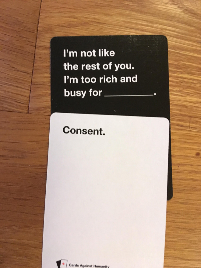 "Cards Against Humanity" is a hilarious game!