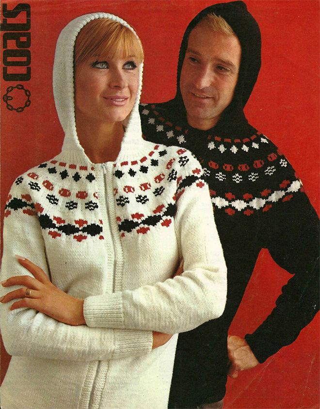 Ridiculous 1970s matching couple outfits.