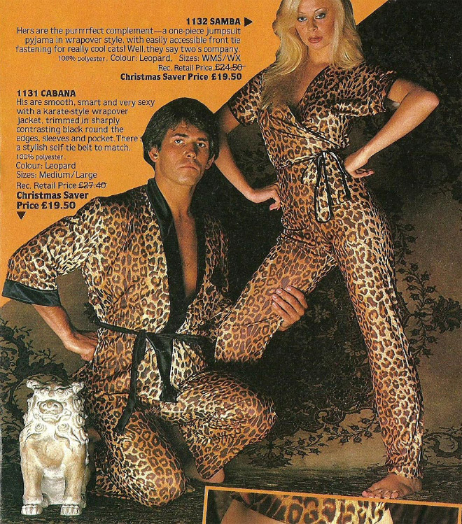 Ridiculous 1970s matching couple outfits.