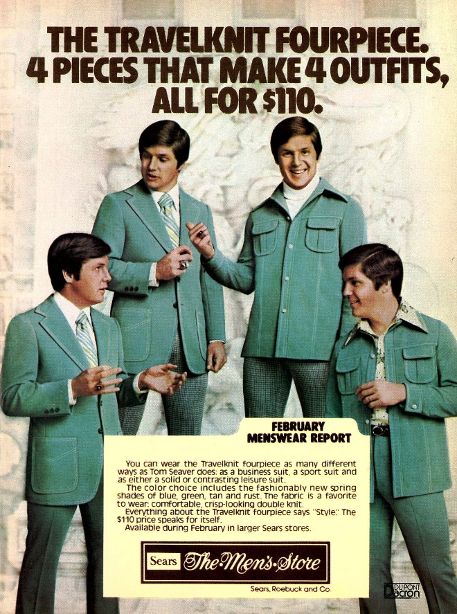 Ridiculous 1970s matching couple outfits.