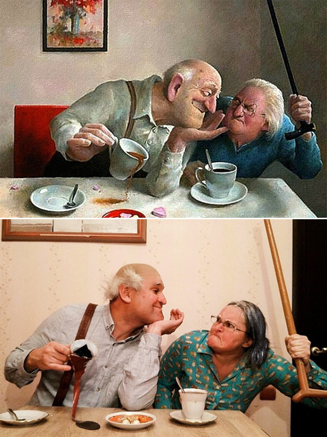 Funny painting recreation.