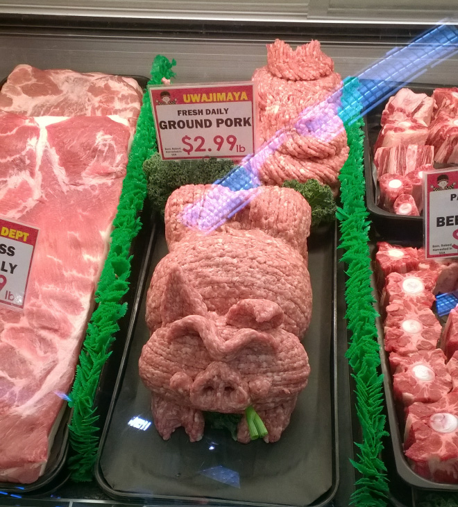 Beautiful meat art.