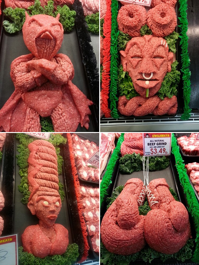 Beautiful meat art.