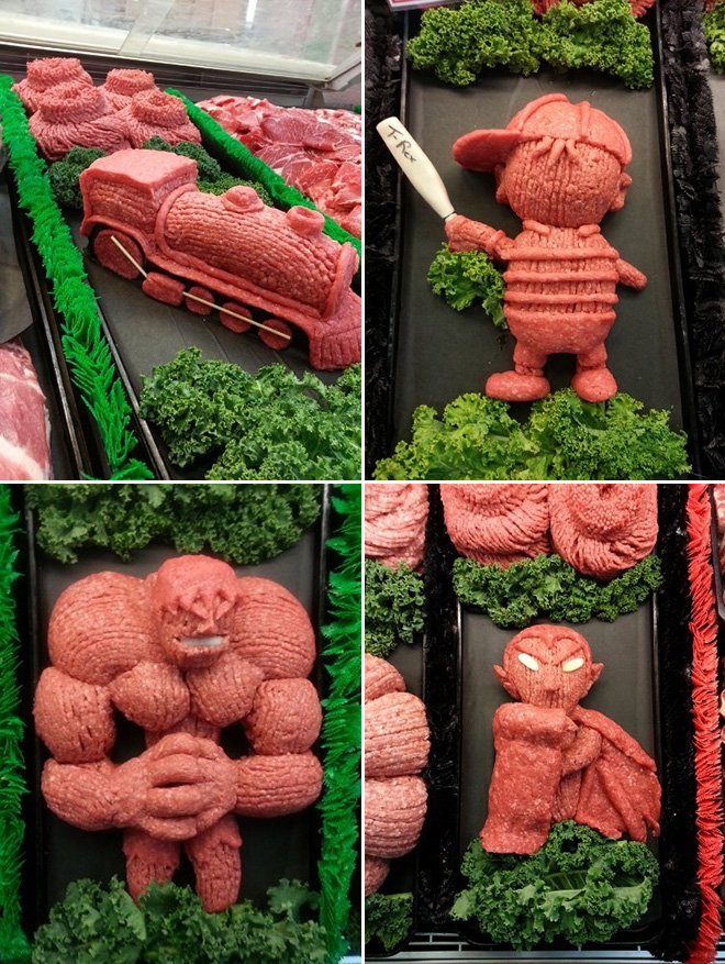 Beautiful meat art.