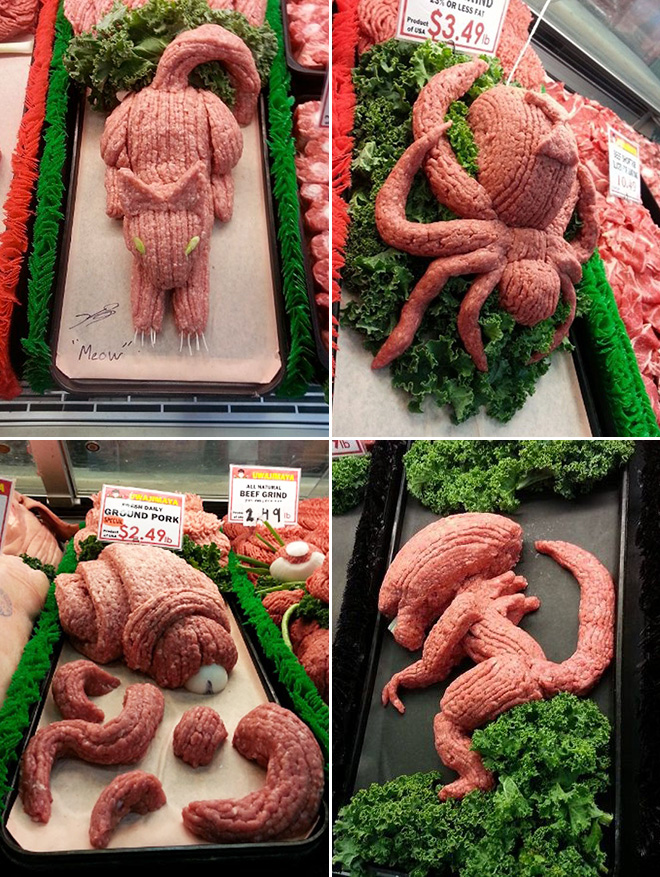 Beautiful meat art.