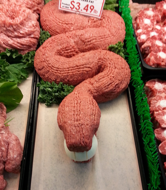 Beautiful meat art.