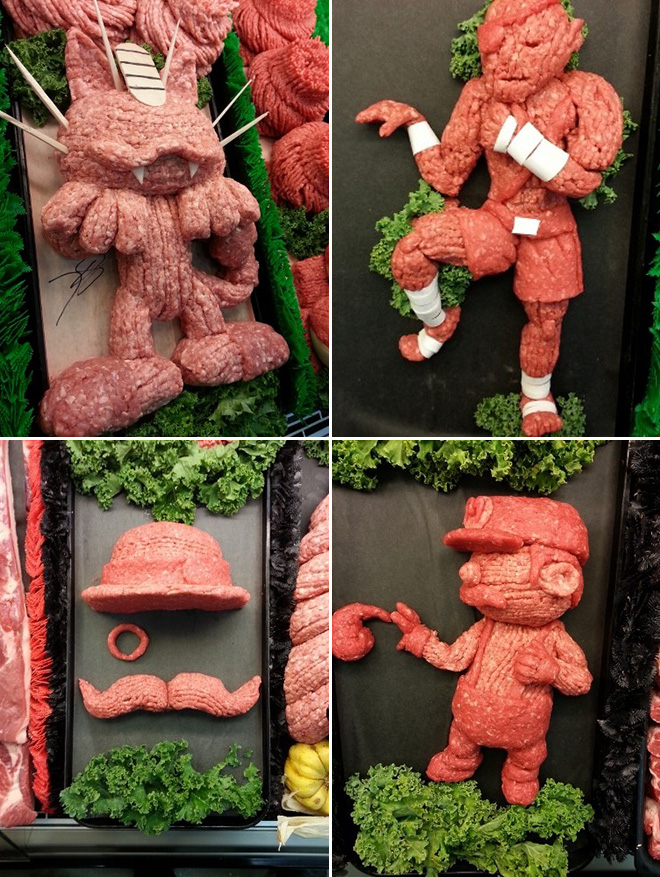 Beautiful meat art.