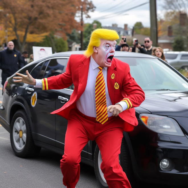 AI-generated image of Trump arrest.