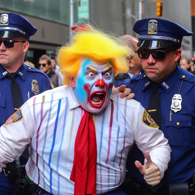 AI-generated image of Trump arrest.