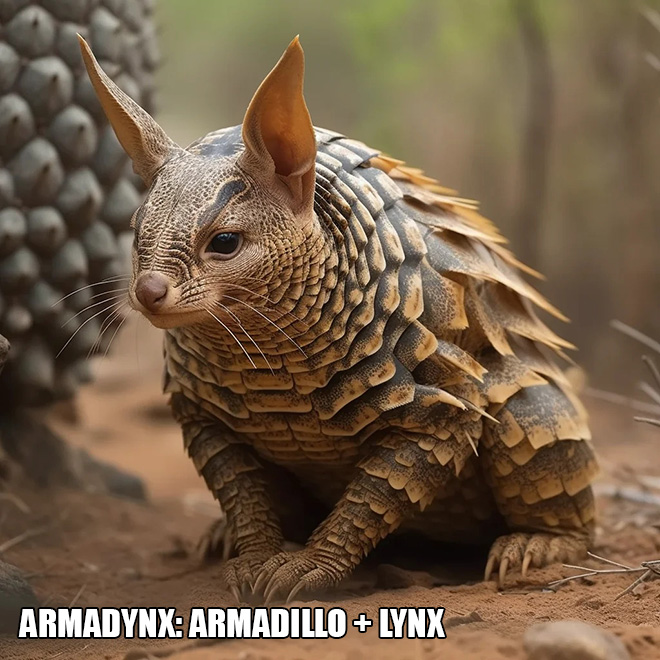 Animal hybrid, created by AI.