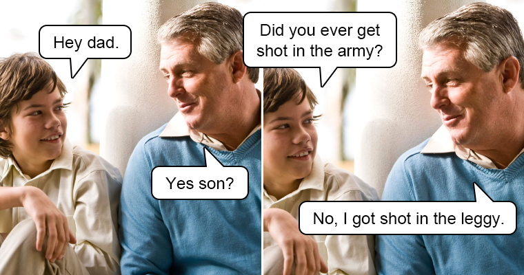 Army And Leggy Joke: The Greatest Dadjoke Ever
