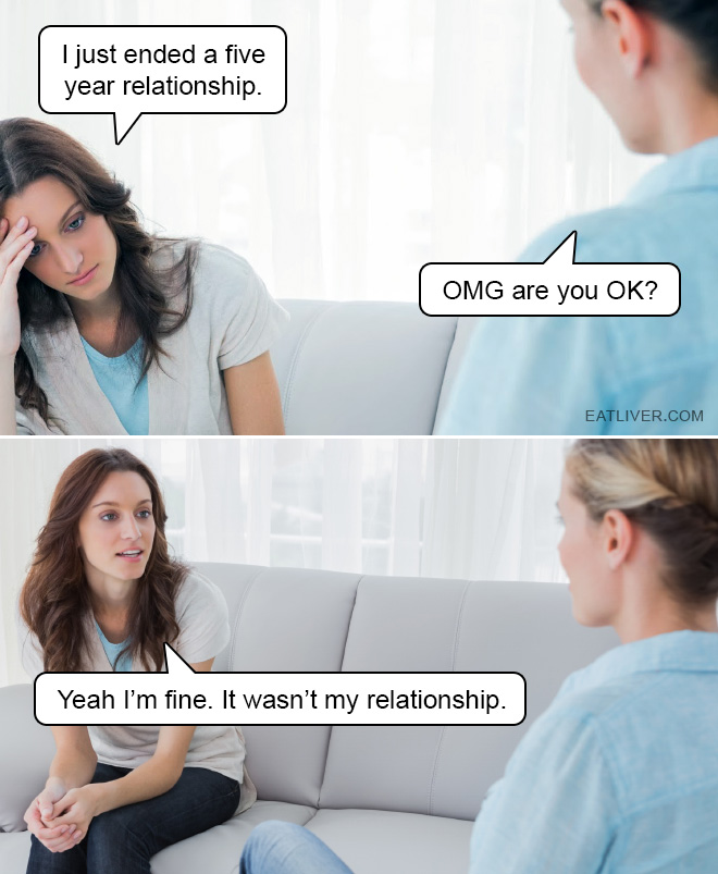Don't worry, she's going to be alright. Sure, ending a long-term relationship is not easy, but few conversations with a therapist, and she'll be good to go to the next one.