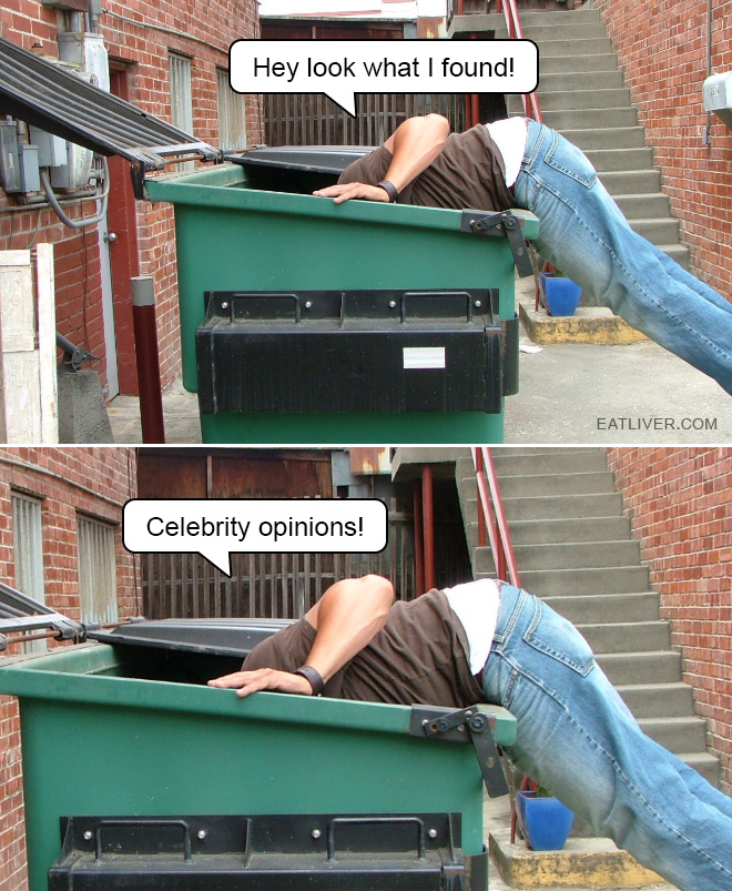 Dumpster diving.