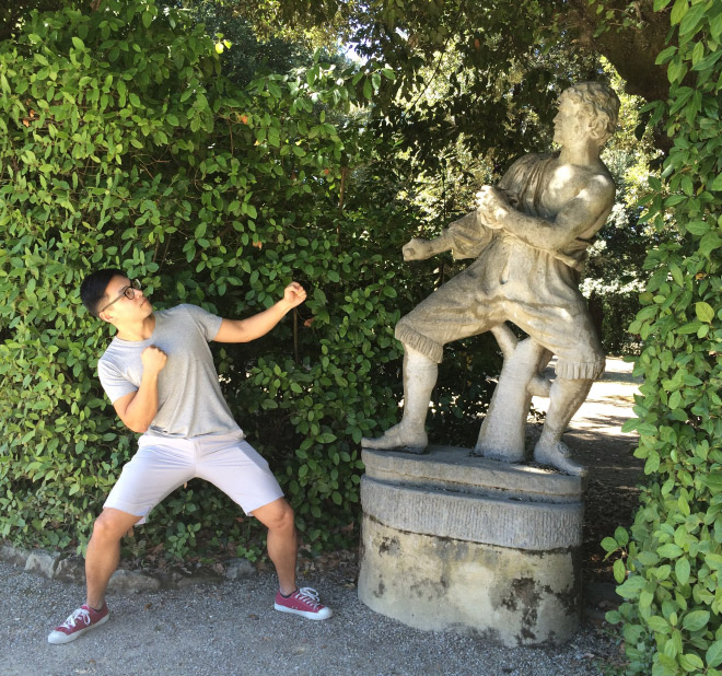 Statues are beating up people!