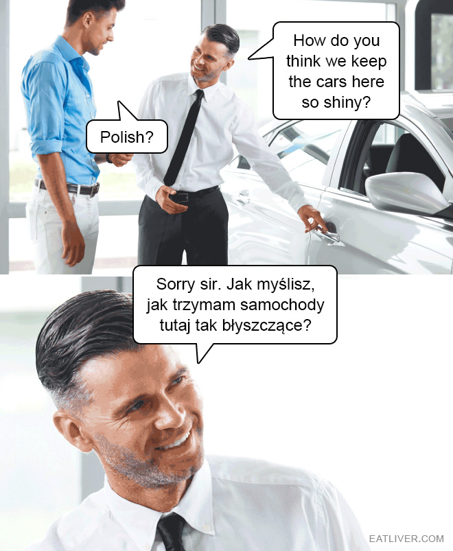Have you ever encountered a Polish meme? They are quite funny, but hard to understand. Because they're written in Polish. Dooh. Obviously.