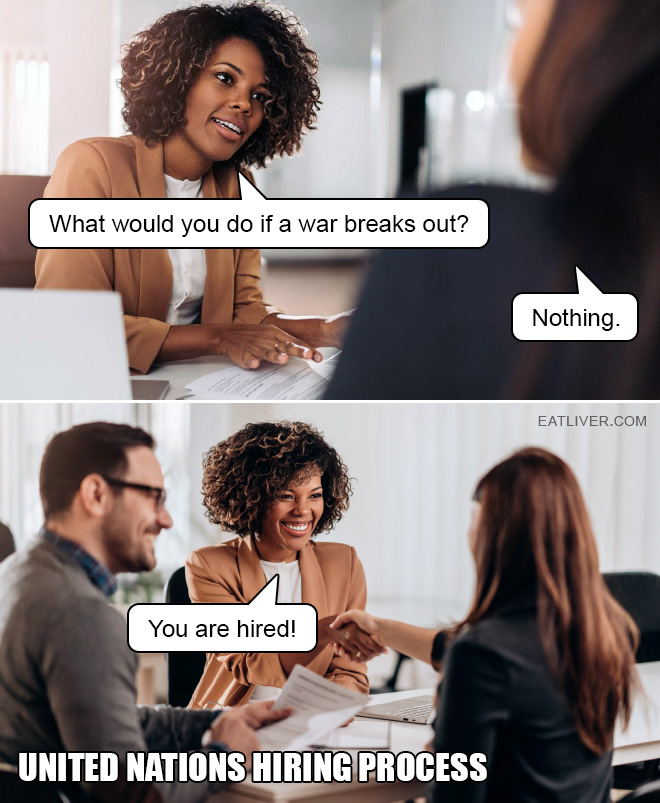 What would you do if a war breaks out? Nothing. You are hired!