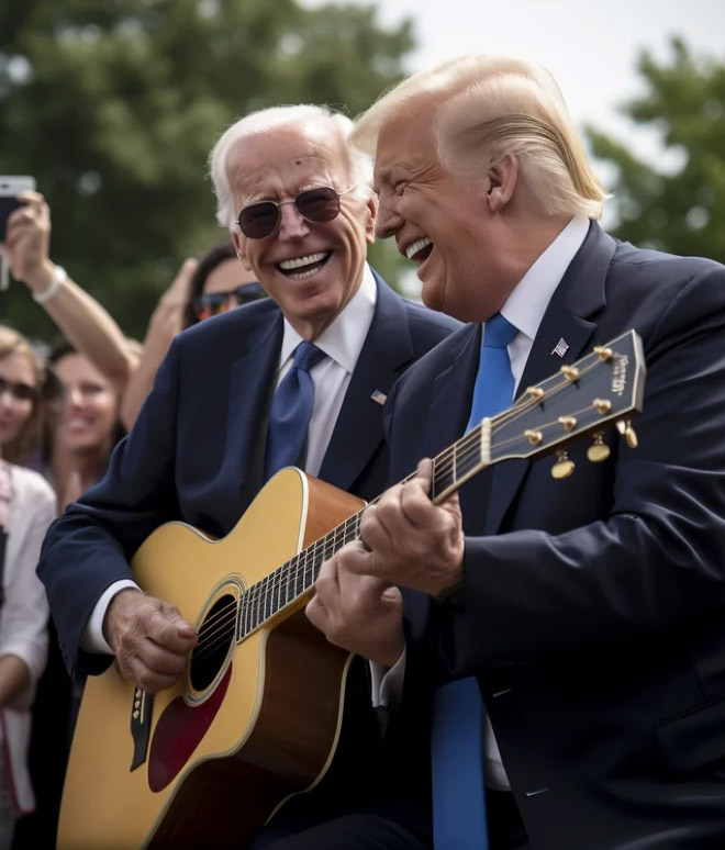 Biden and Trump - the best friends ever.