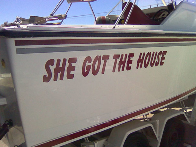 Funny boat name.