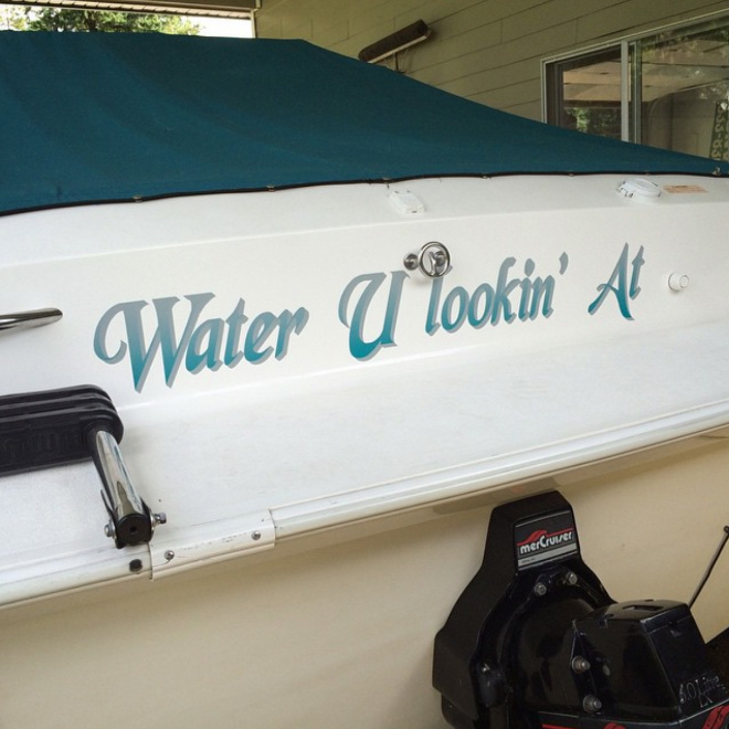 Funny boat name.