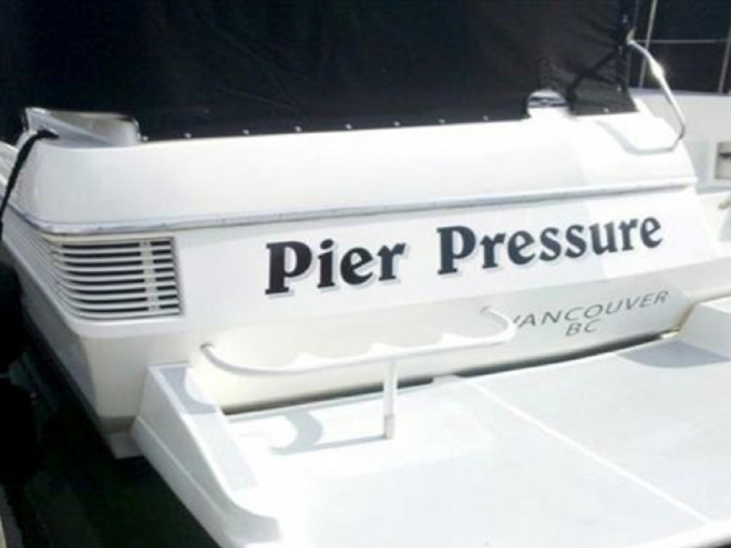 Funny boat name.