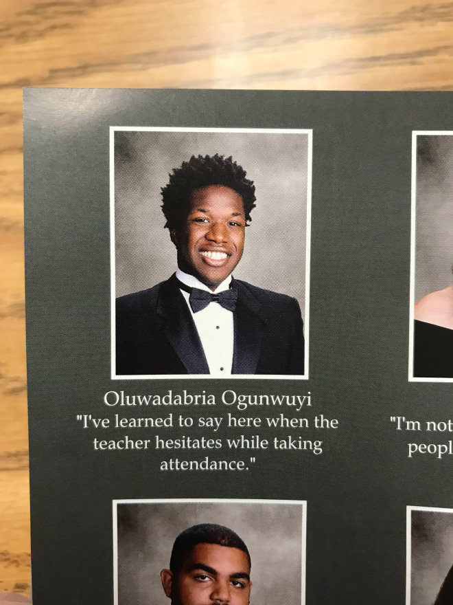 Funny yearbook quote.