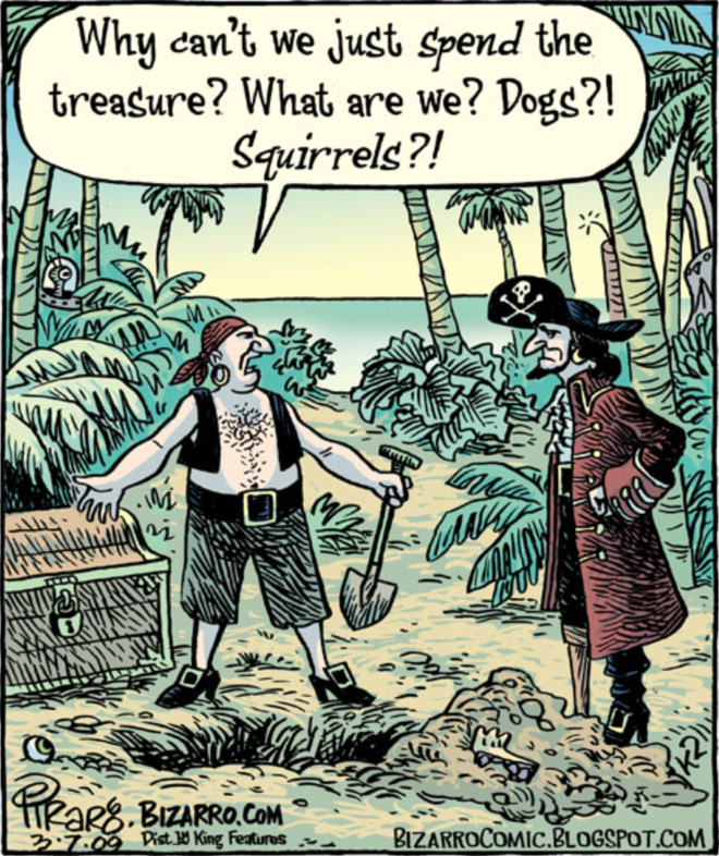 Funny cartoon by Bizarro.