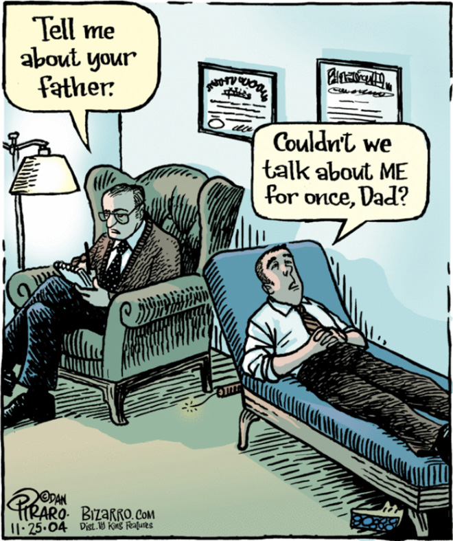 Funny cartoon by Bizarro.