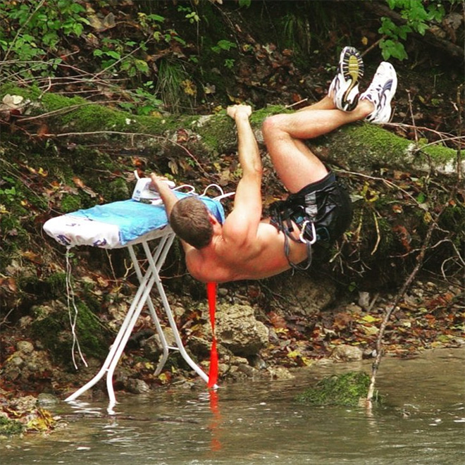 Extreme ironing.