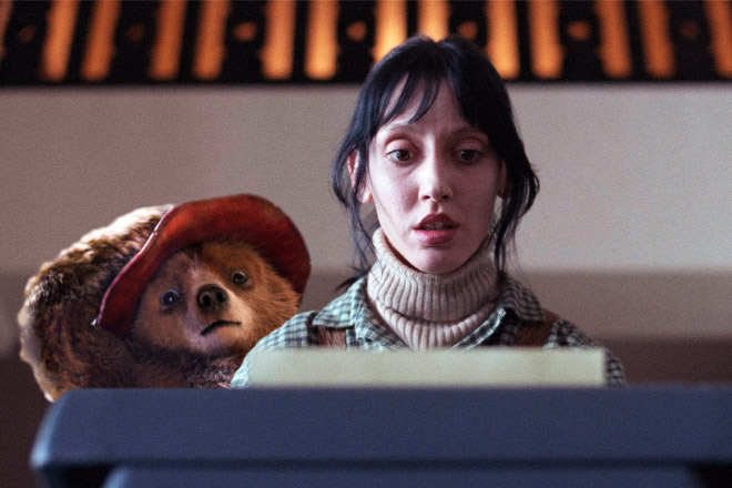 Paddington Bear inserted into iconic movie scenes.