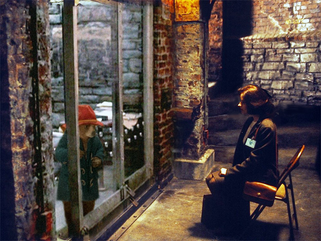 Paddington Bear inserted into iconic movie scenes.