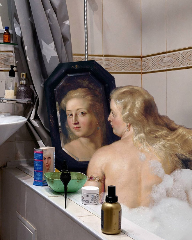 When a classical painting meets the modern world...