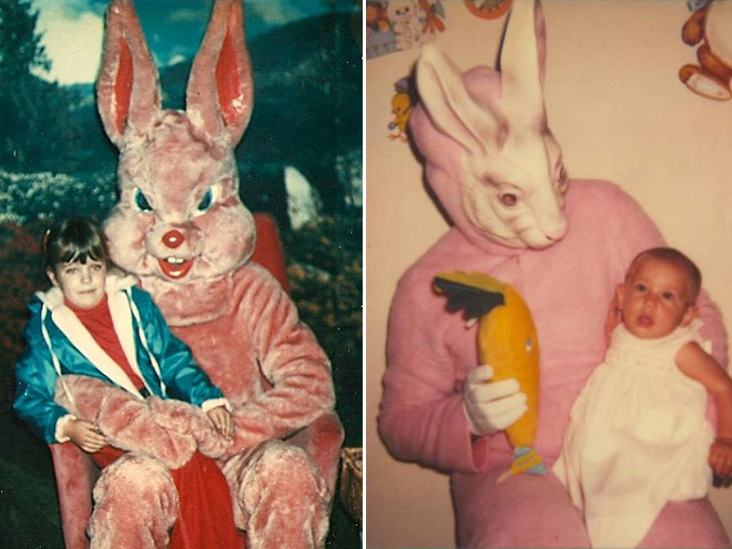 Creepy Easter bunnies from hell.