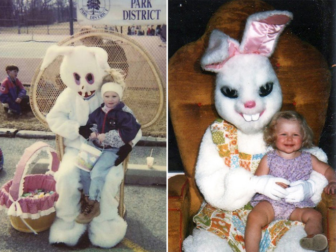 Creepy Easter bunnies from hell.