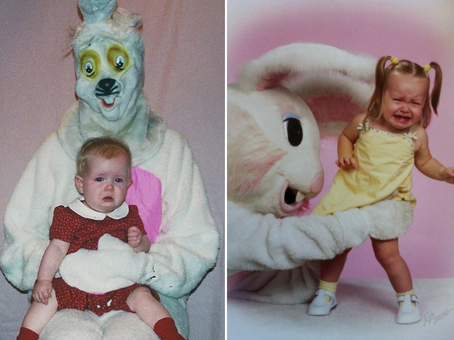 Creepy Easter bunnies from hell.