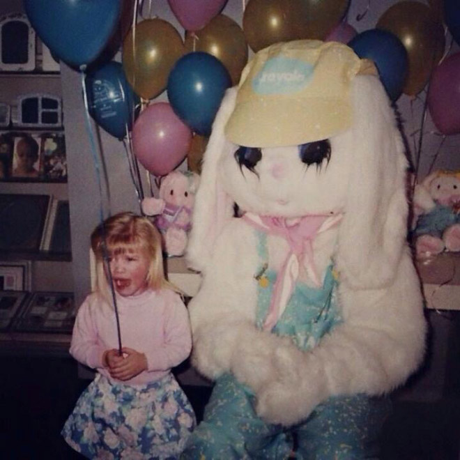 Creepy Easter bunny from hell.