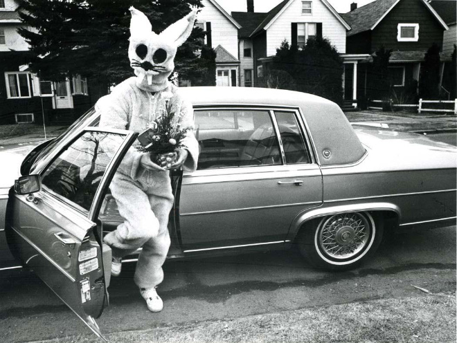 Creepy Easter bunny from hell.