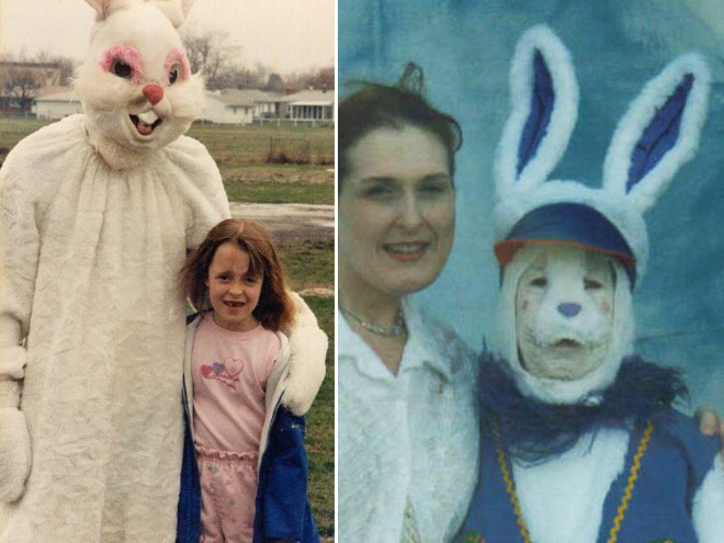Creepy Easter bunnies from hell.
