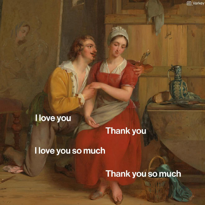 Classical art meme.